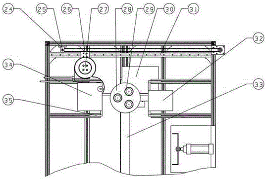 Full-automatic carton sealing machine structure and carton sealing method