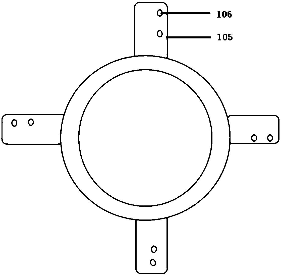 Drainage pipeline pre-embedded assembly device