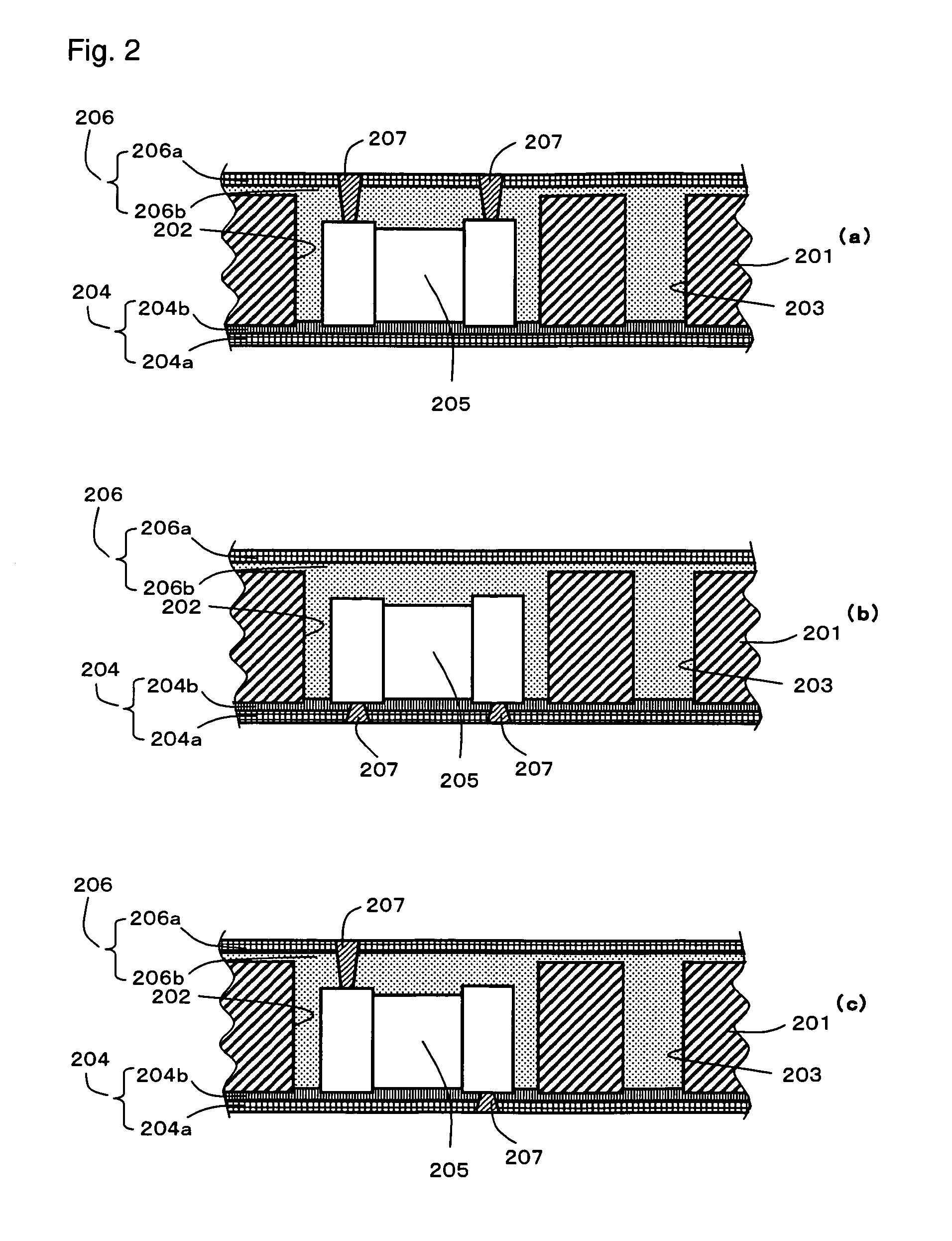 Multi-layer board incorporating electronic component and method for producing the same
