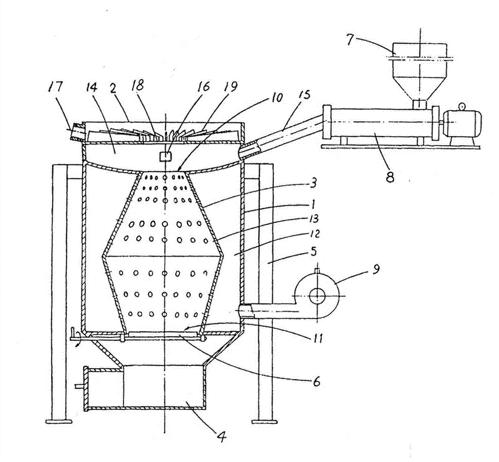 Combustor for gasification combustion of biomass formed particles