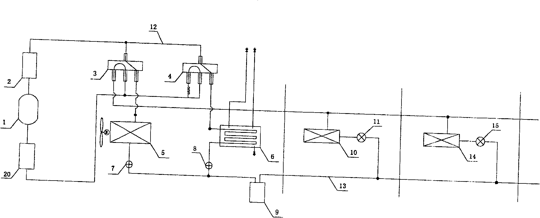 Heat pump hot-water multi-unit air conditioner