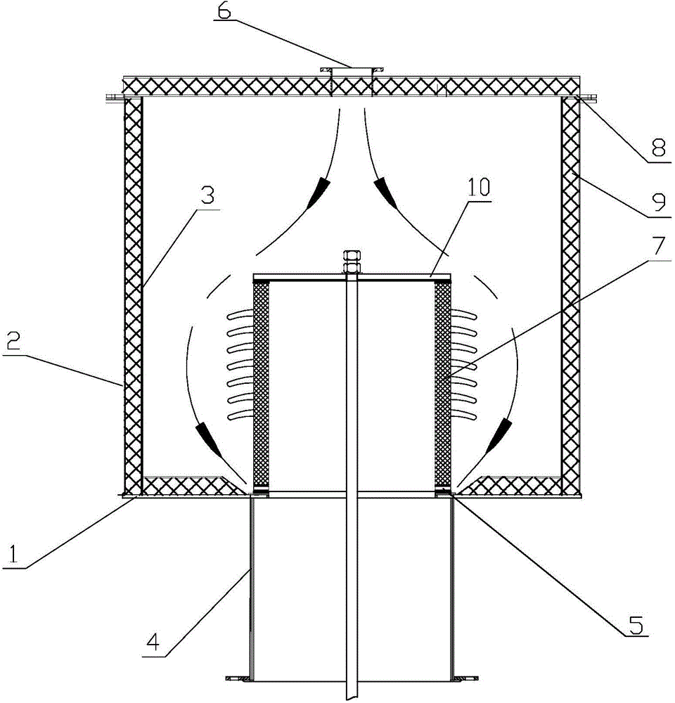Hanging type insulating device of wet electric precipitator insulating box