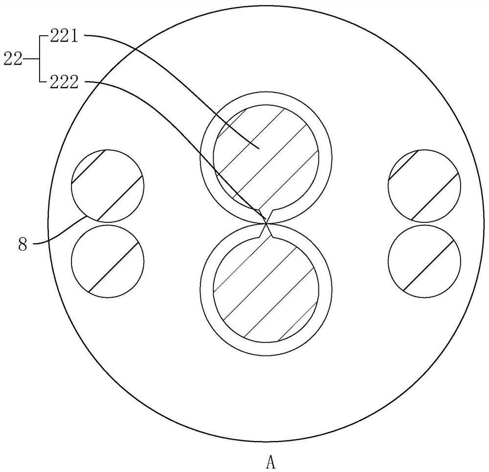 Cutting device for corrugated cardboard production line