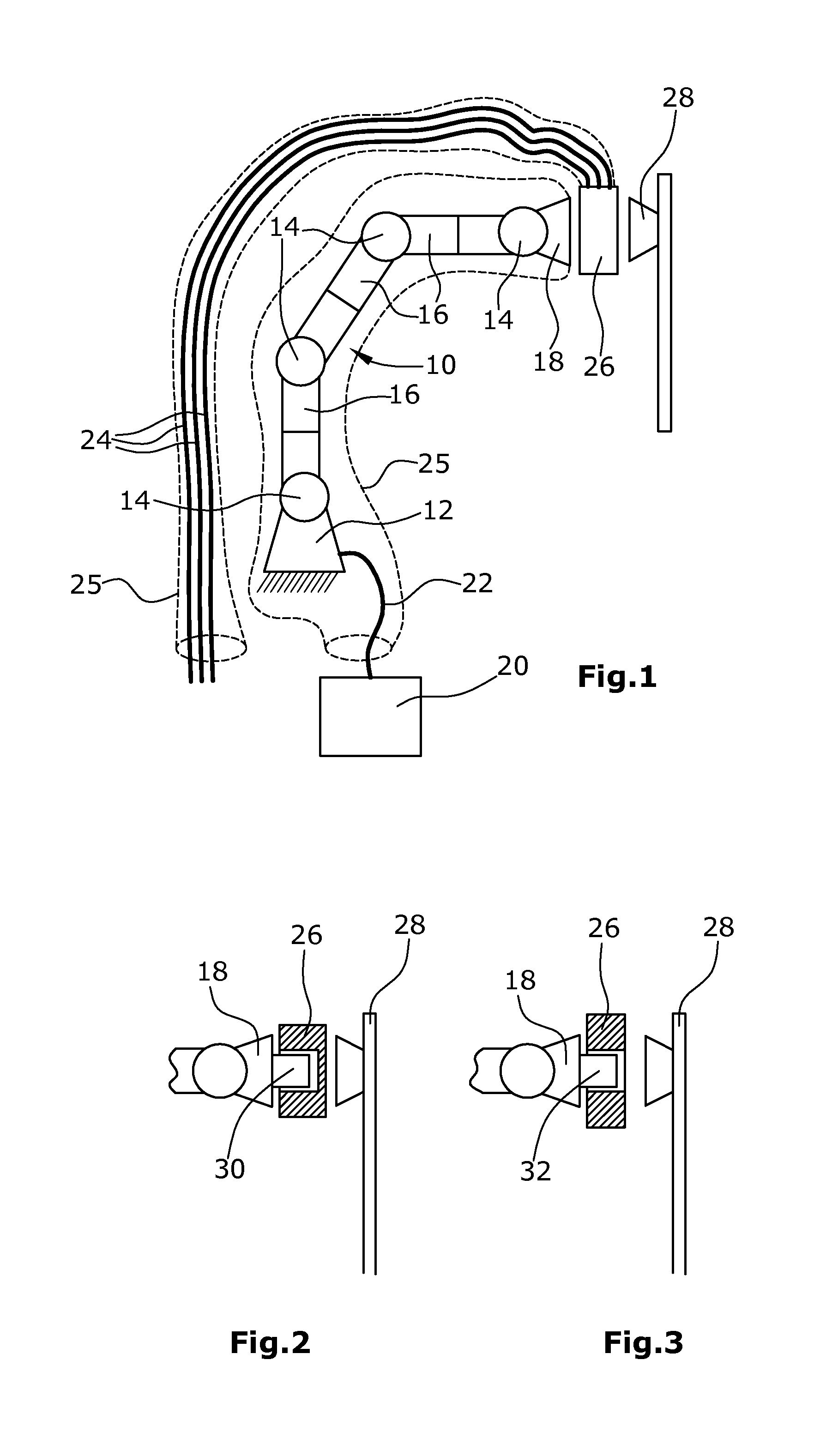 Robotic arrangement for use in medical fields