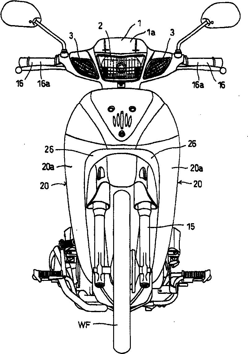 Indicator lamp of motor bicycle
