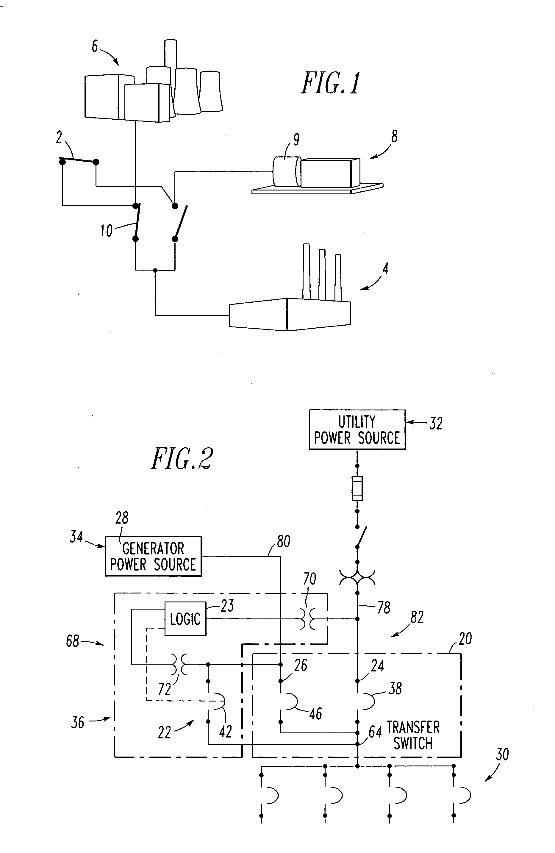 Retrofit kit for converting a transfer switch to a switch for soft-load transfer, and soft-load power distribution system and method