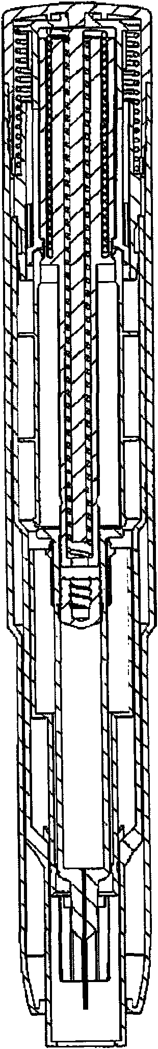 One shot injector with dual springs