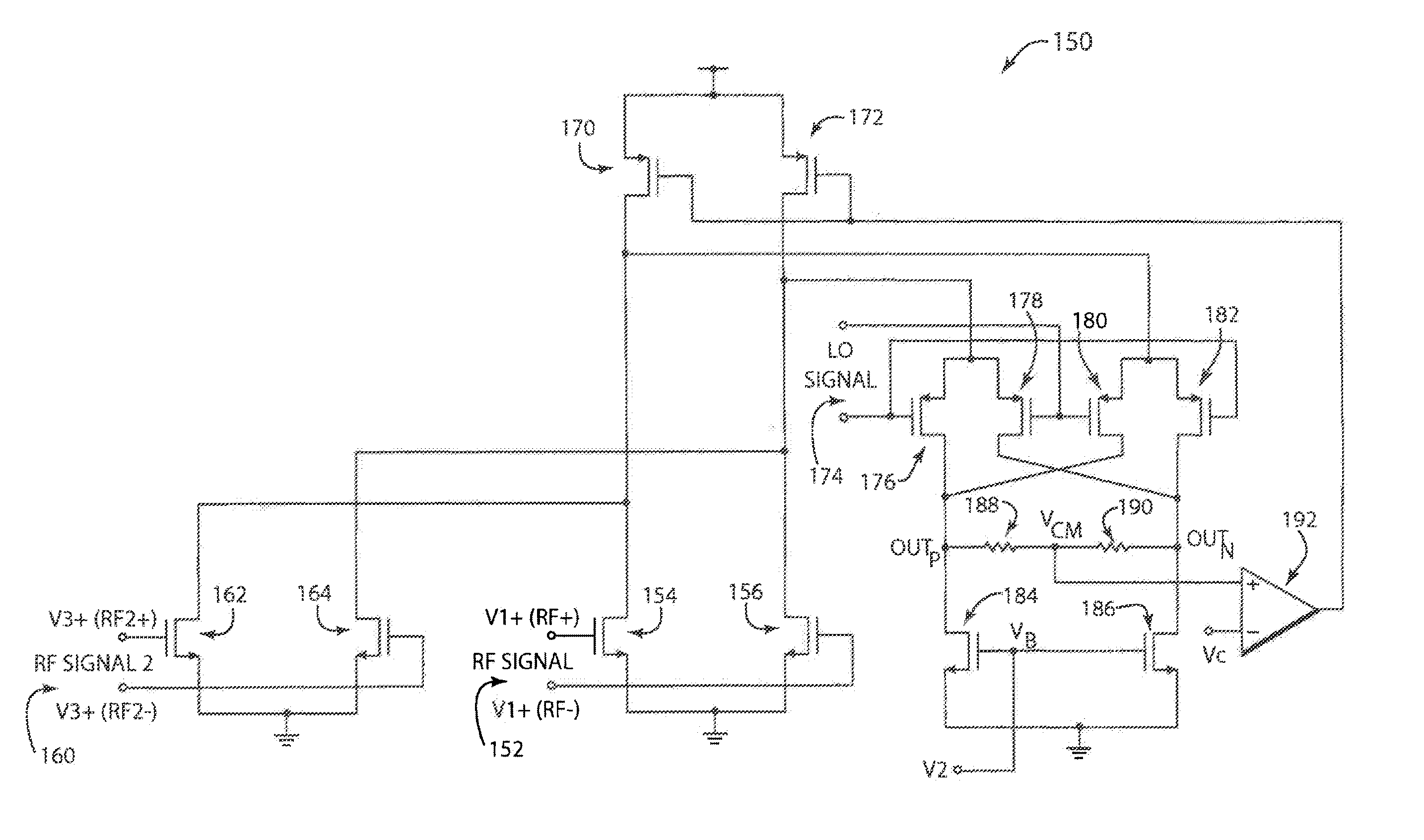 High frequency mixer with tunable dynamic range