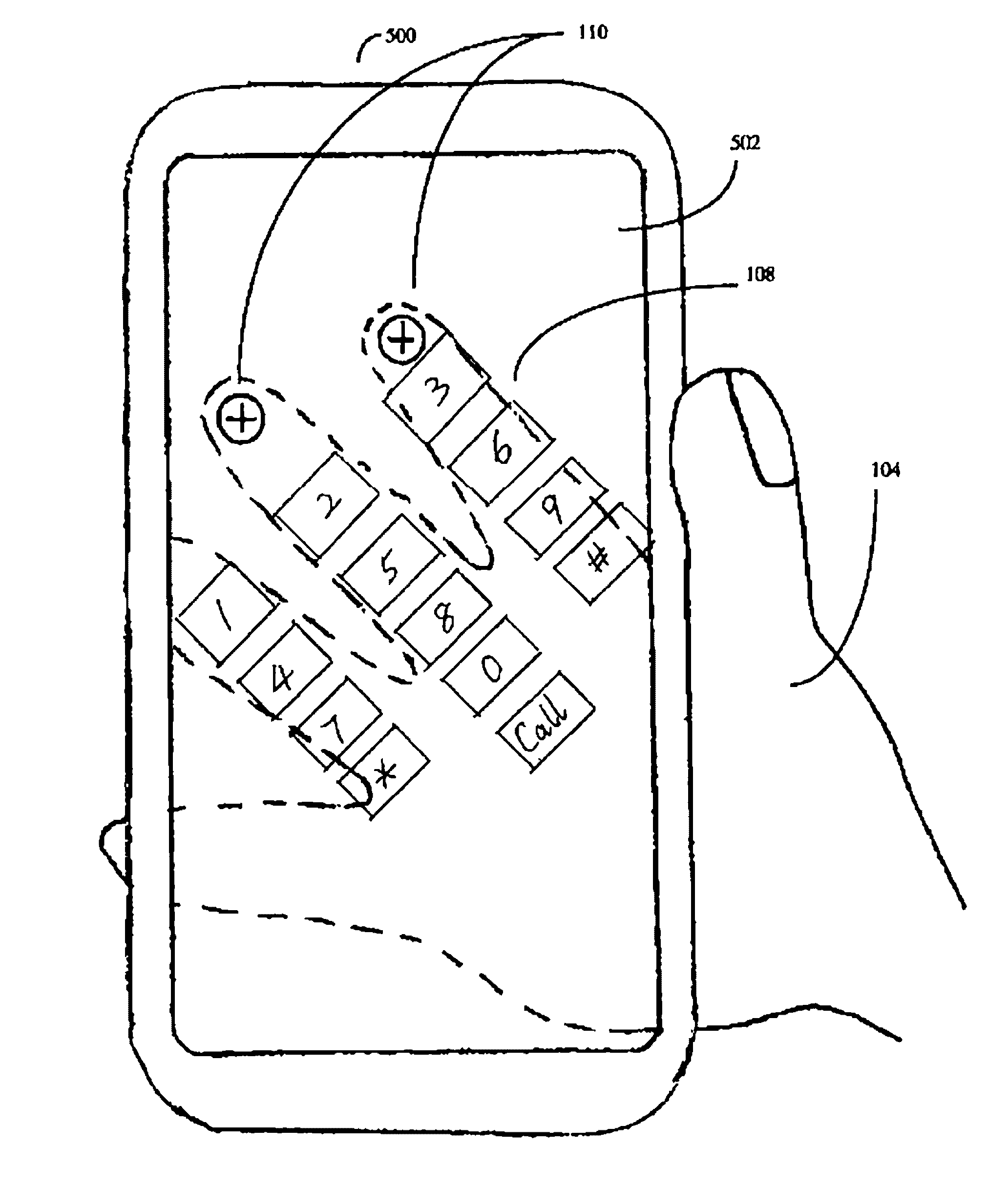 Front touchscreen and back touchpad operated user interface employing semi-persistent button groups