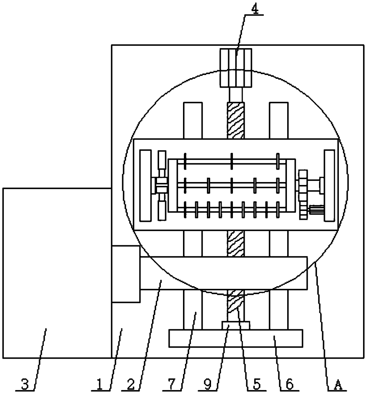 A high-efficiency paper tube slitting machine with adjustable cutting length