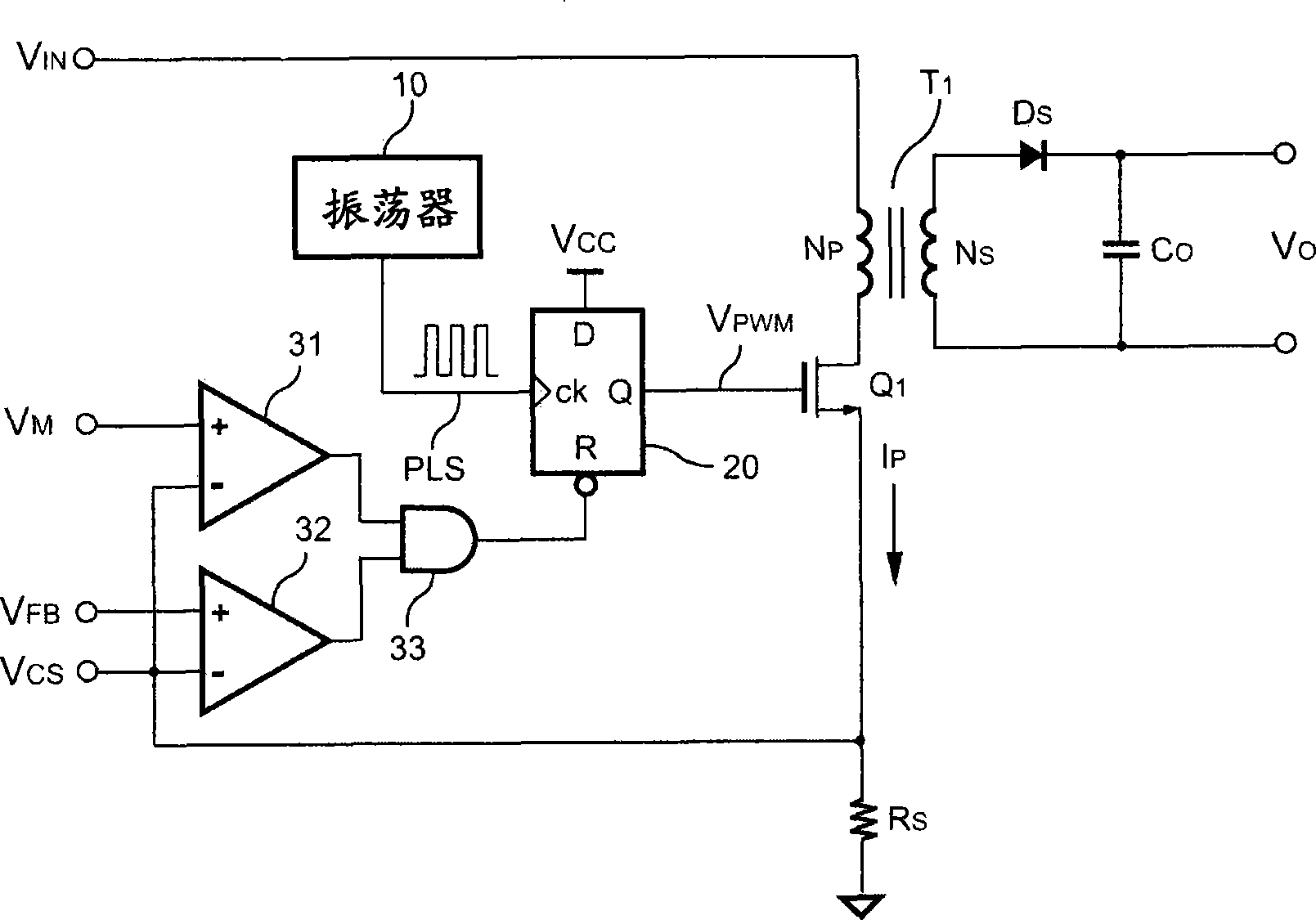 Pwm controller for compensating a maximum output power and power supply convertor