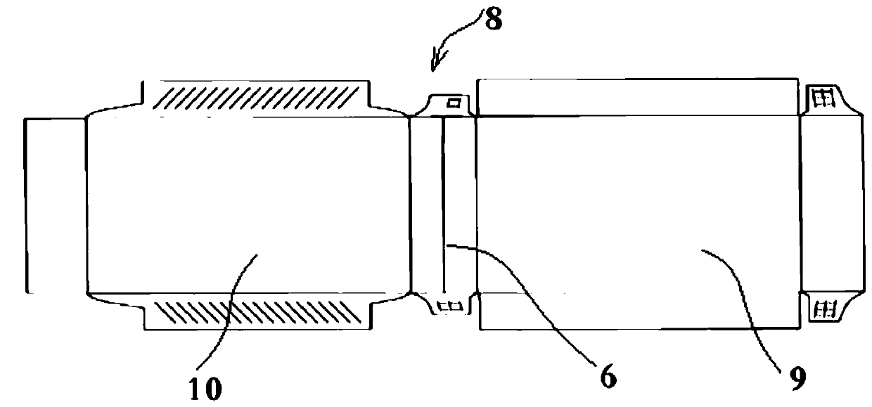 Mold and method for machining reverse folding line between upper cover and lower cover of packaging box