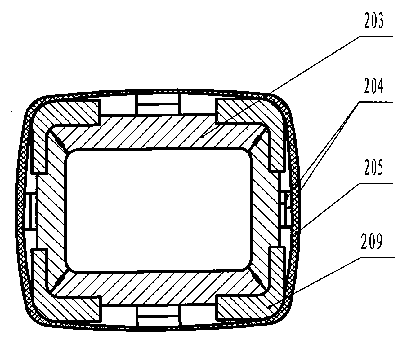 Combined rectangular oil cylinder