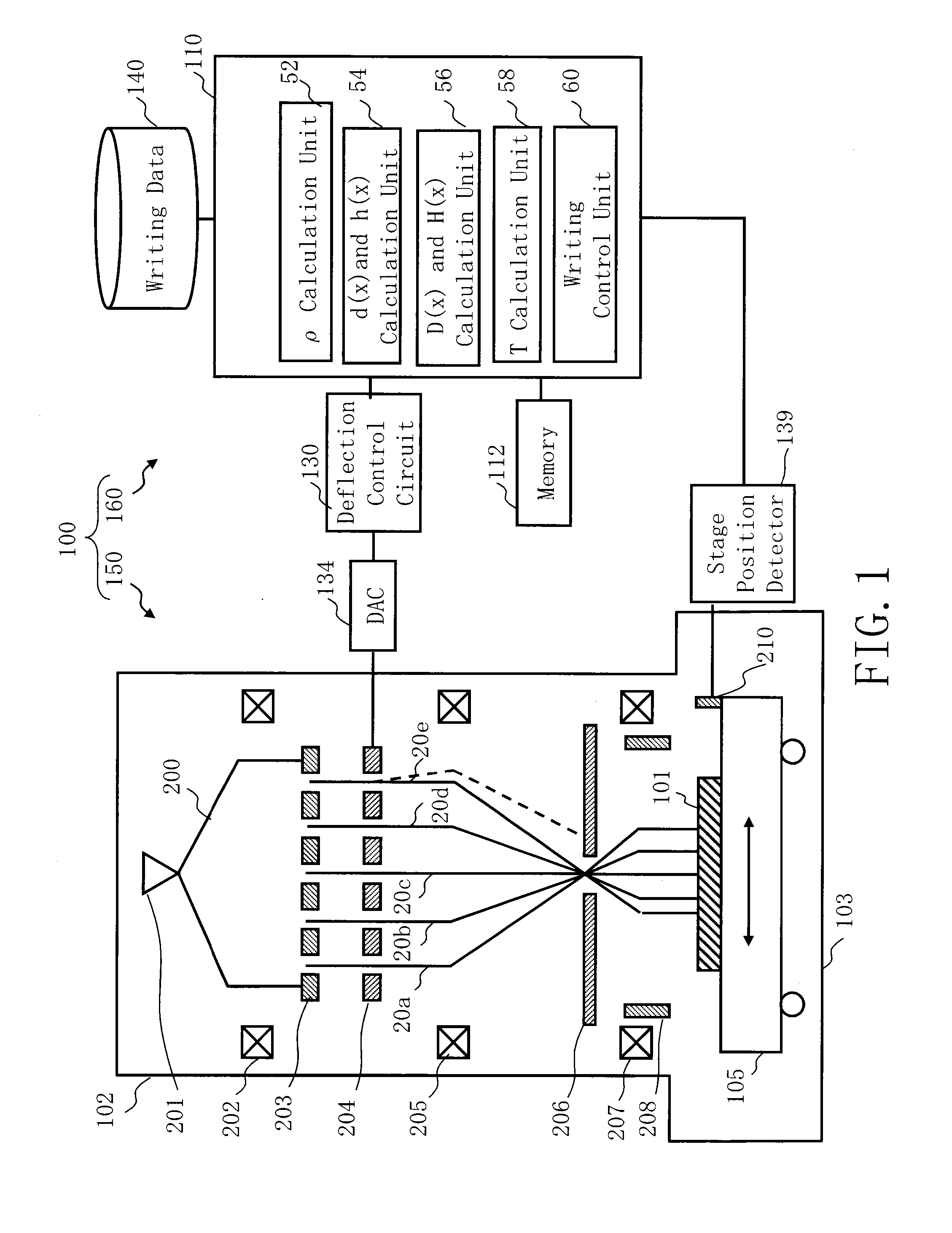 Multi charged particle beam writing apparatus, and multi charged particle beam writing method