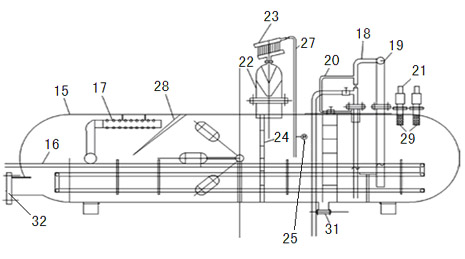 Single-well split-type heating multifunctional storage tank device