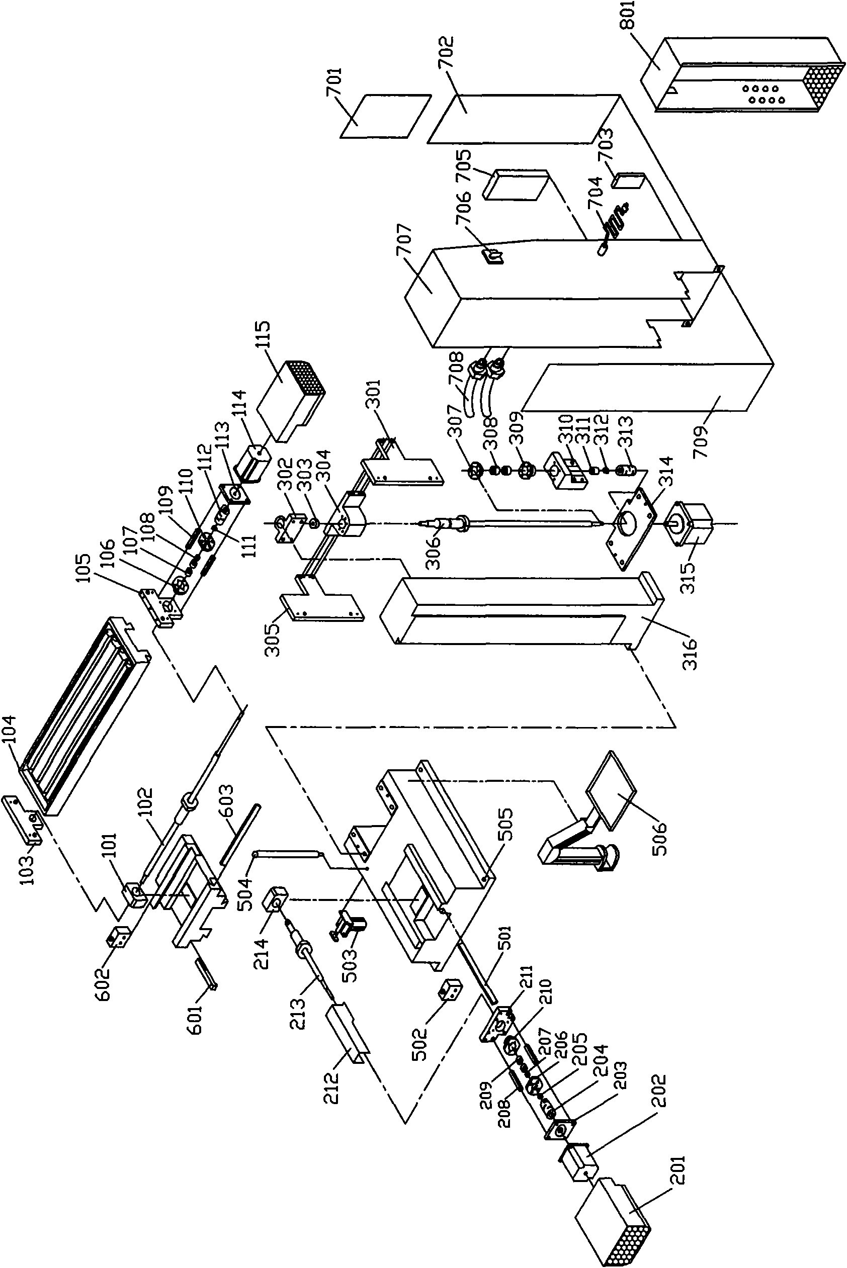 Small numerical control drilling and milling machine and control method thereof