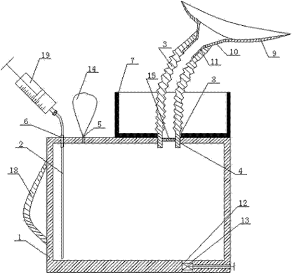 Urine collecting and sampling device