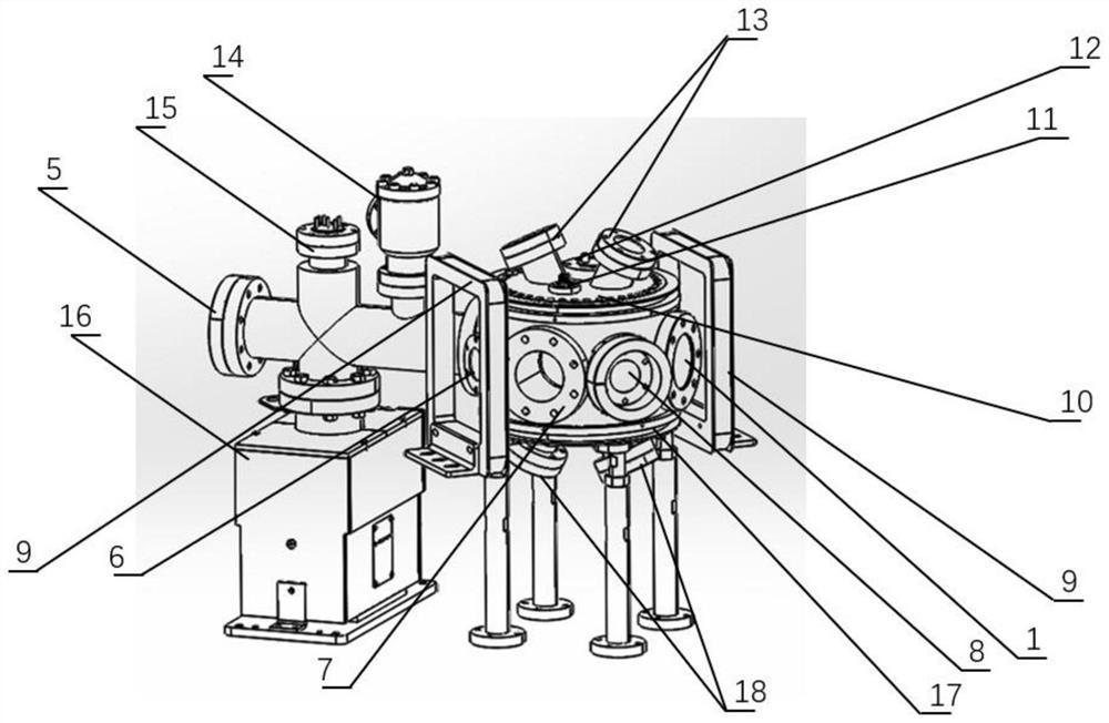 Device and method for measuring weak high-frequency alternating magnetic field based on calcium-40 ions