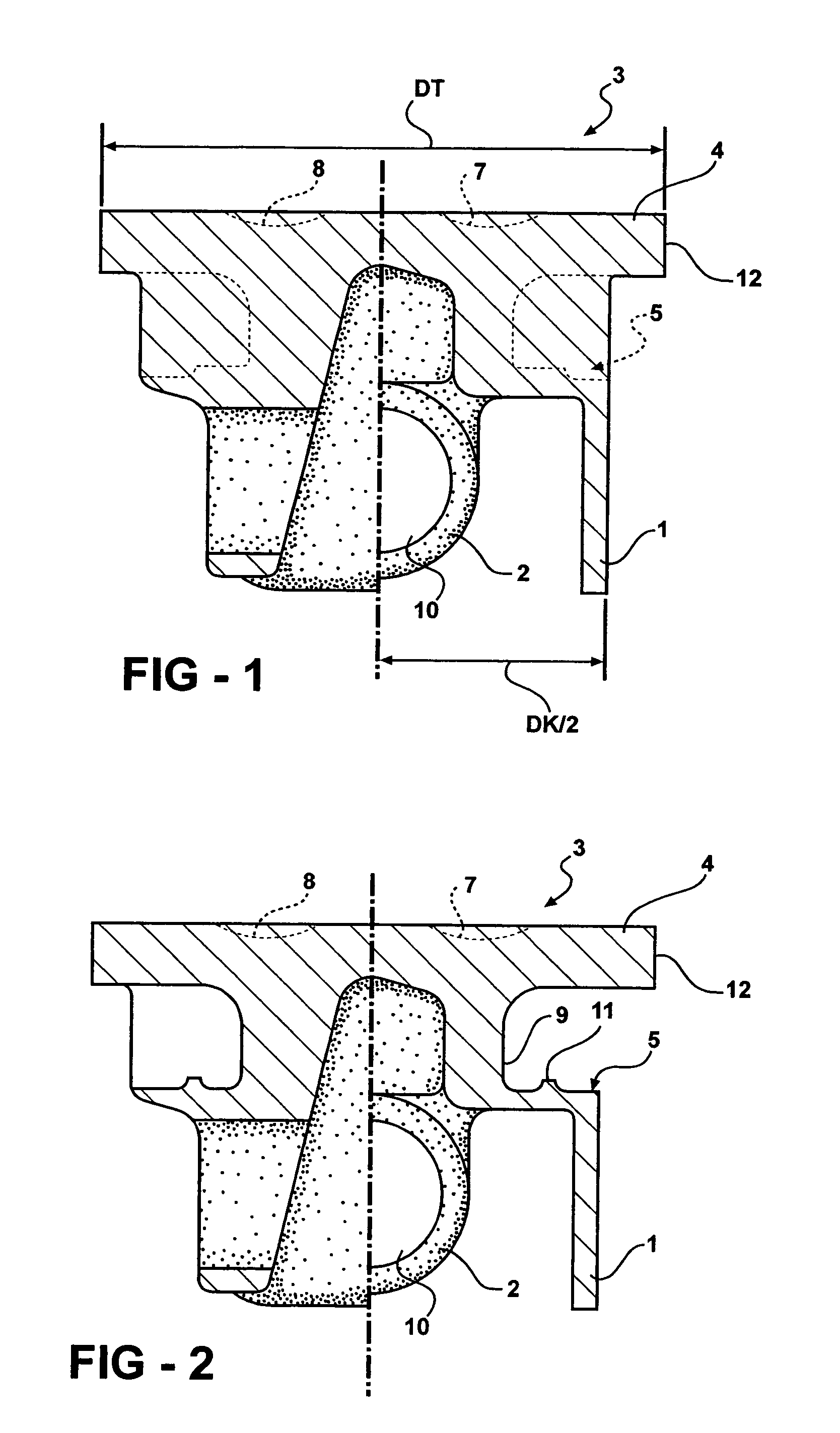 One-piece steel piston