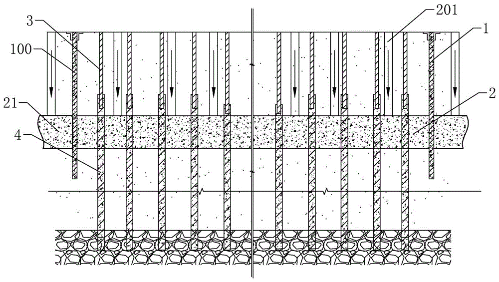 Basement waterproof foundation pit structure and construction method thereof