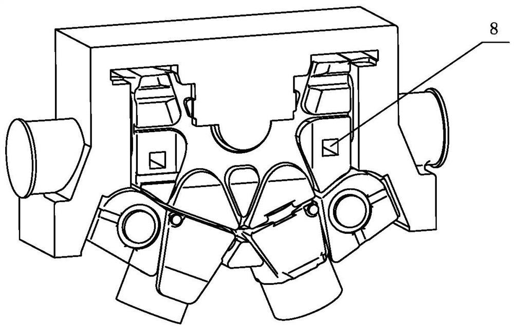 A kind of sling for sand core of semi-suspension wall structure and its hoisting method