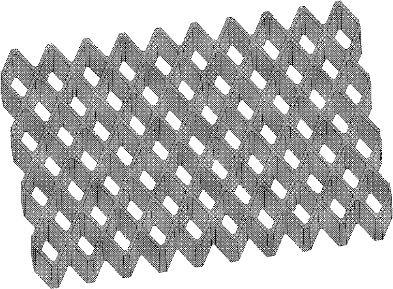 Design method of rhombic grid hole hot air grate sand core
