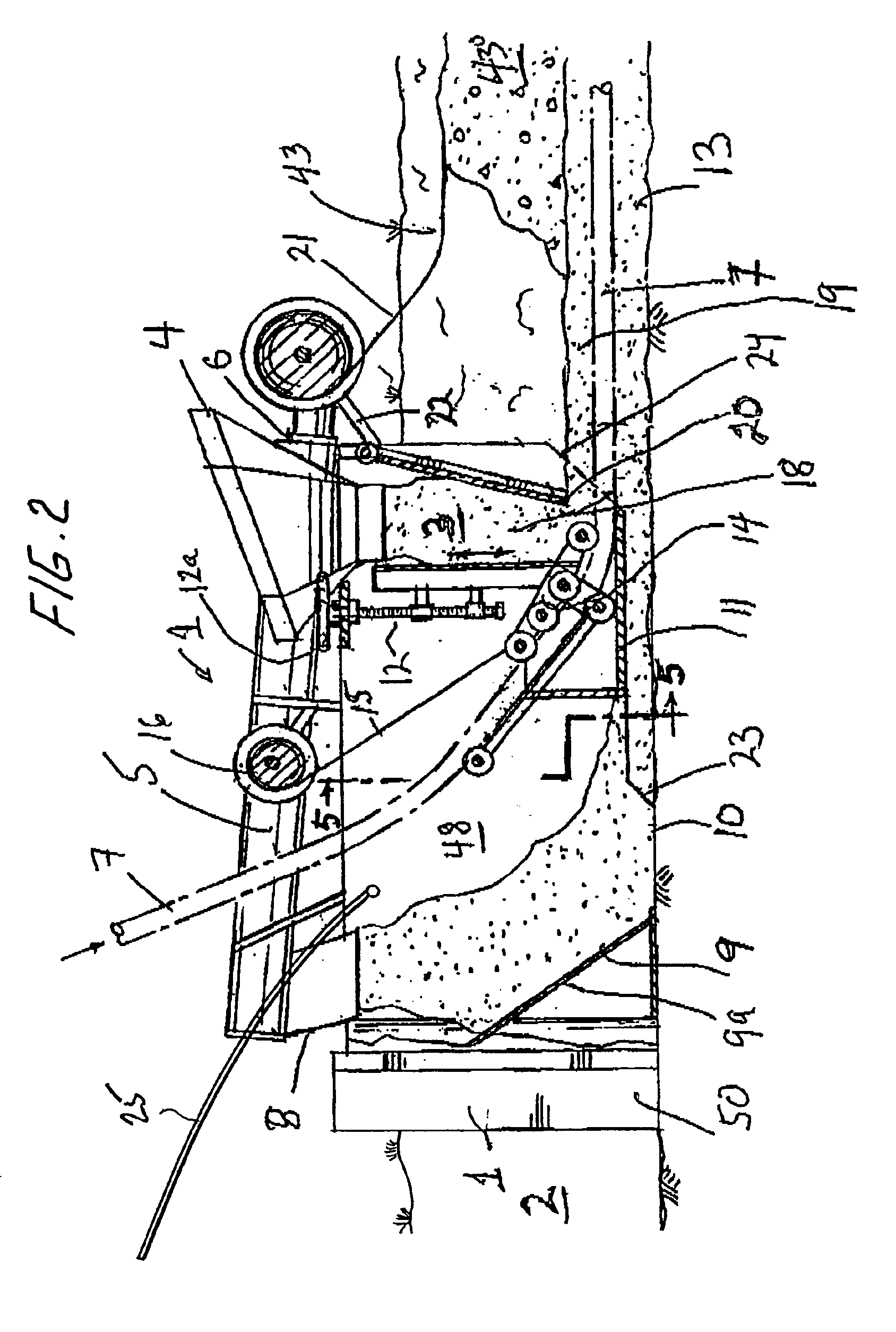 Apparatus for establishing adjustable depth bed in trenches for utility lines and encasing the lines