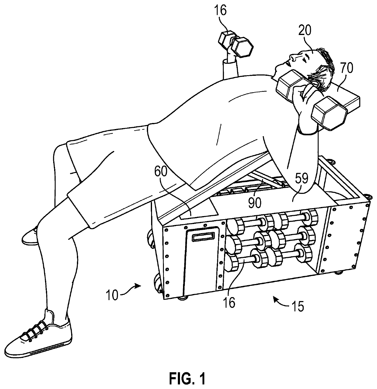 Multipurpose workout and storage bench