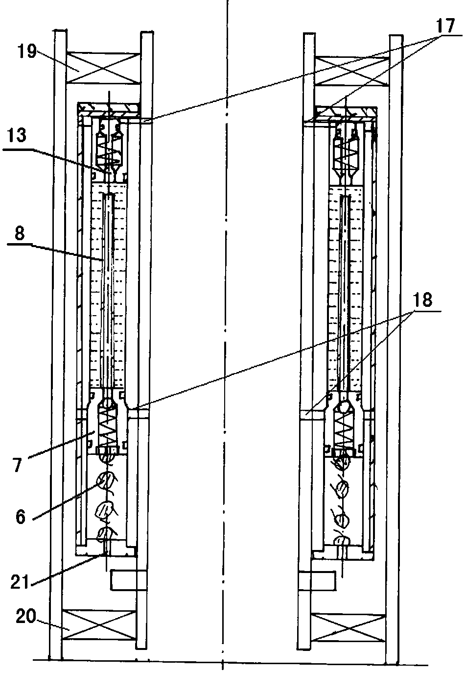 Use method for acid salt anti-scaling and scale-removing device of water injection well