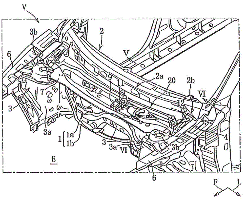 Front vehicle-body structure of vehicle