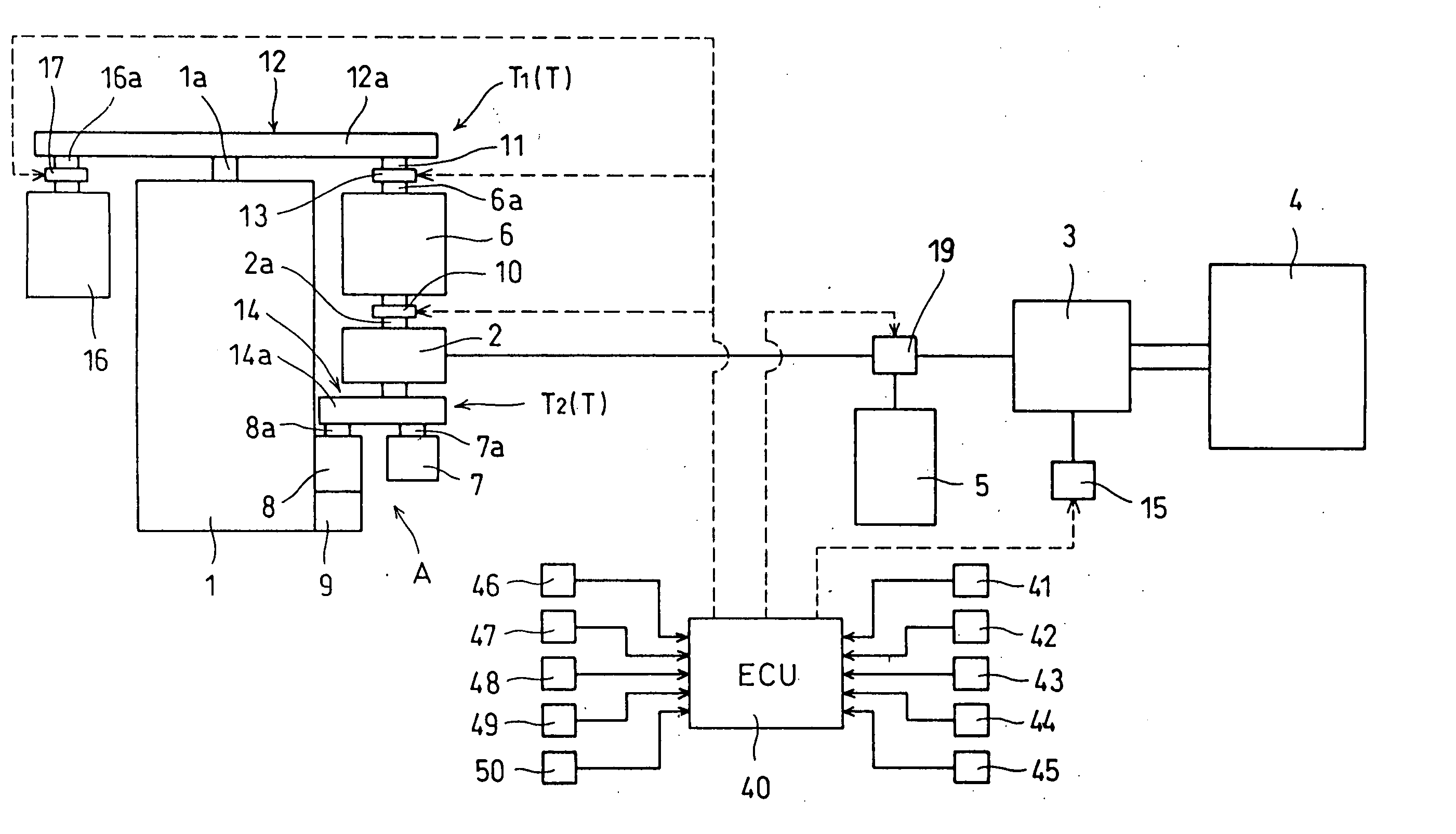 Power device equipped with combustion engine and stirling engine
