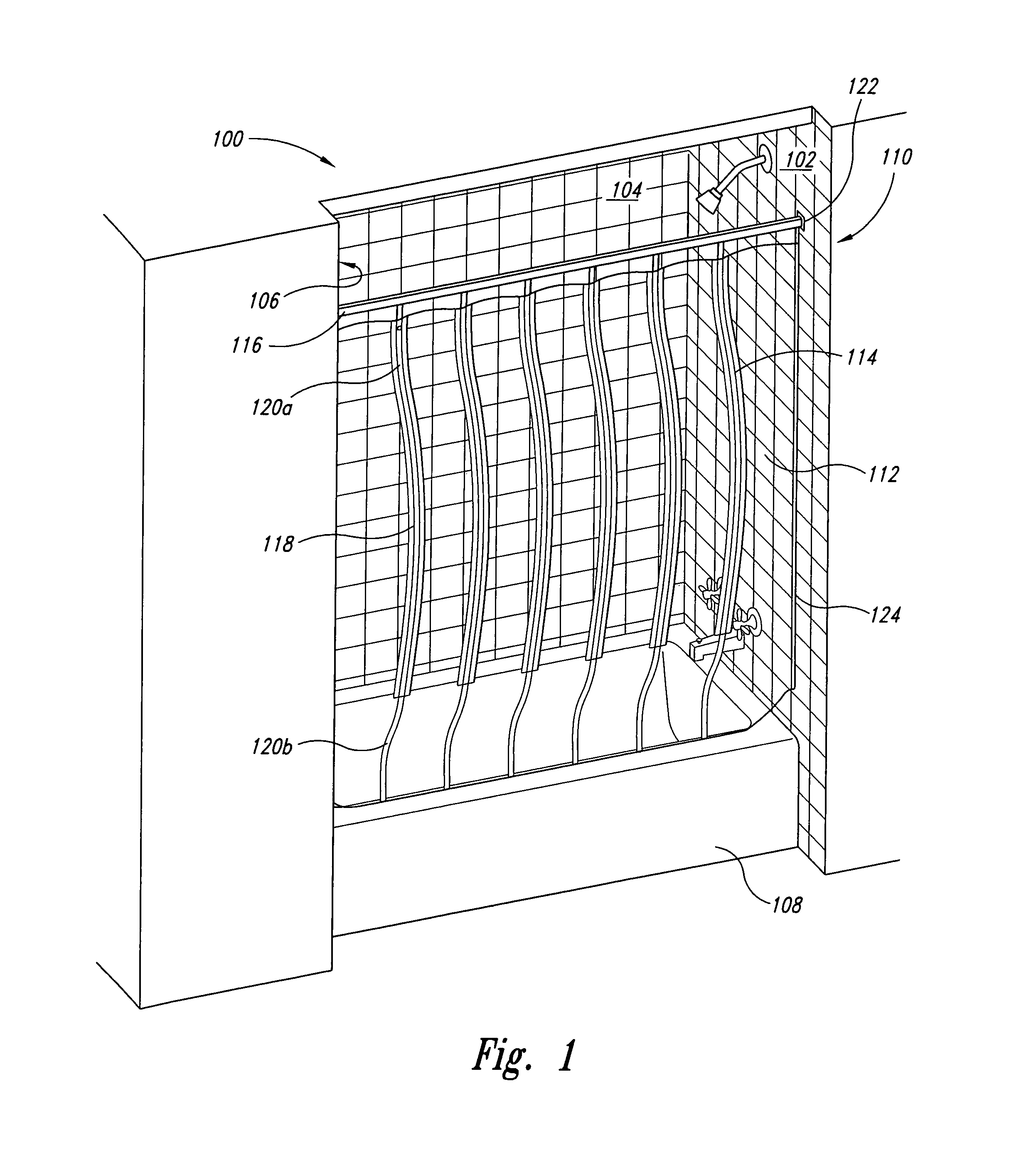 Shower curtain rod assembly