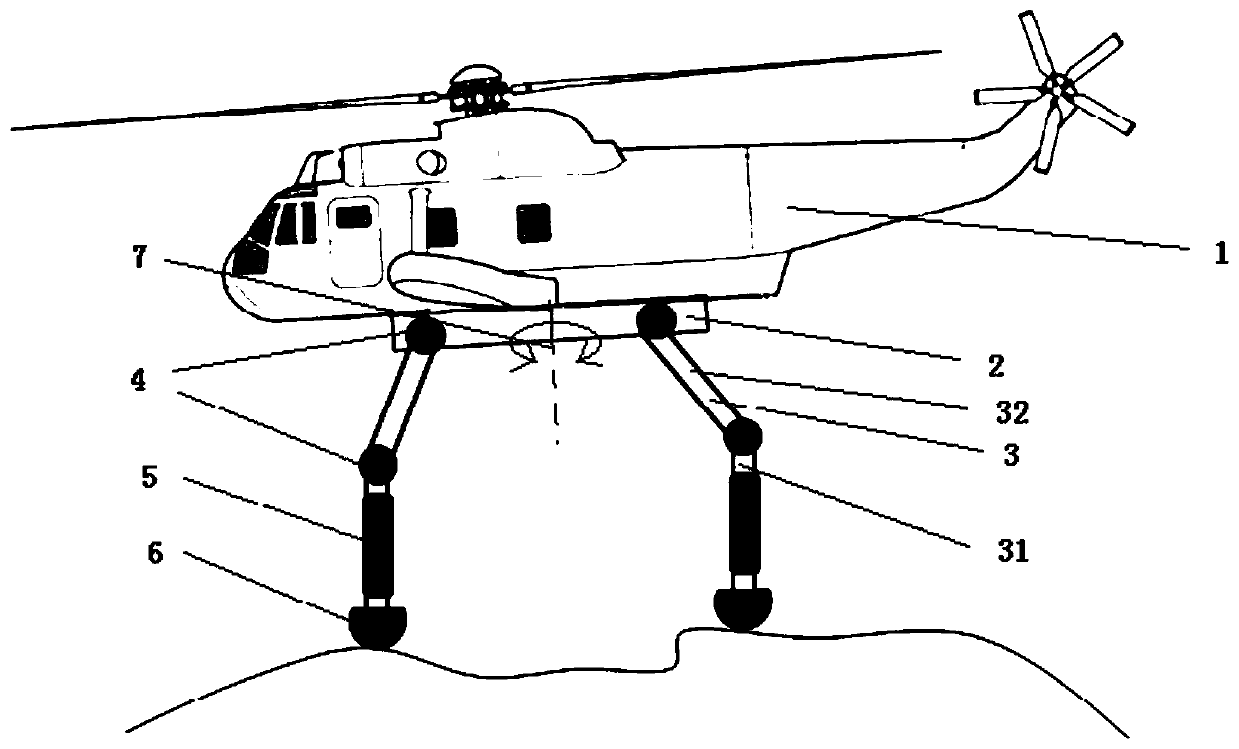 Anti-falling collision single-leg buffer structure and leg type undercarriage
