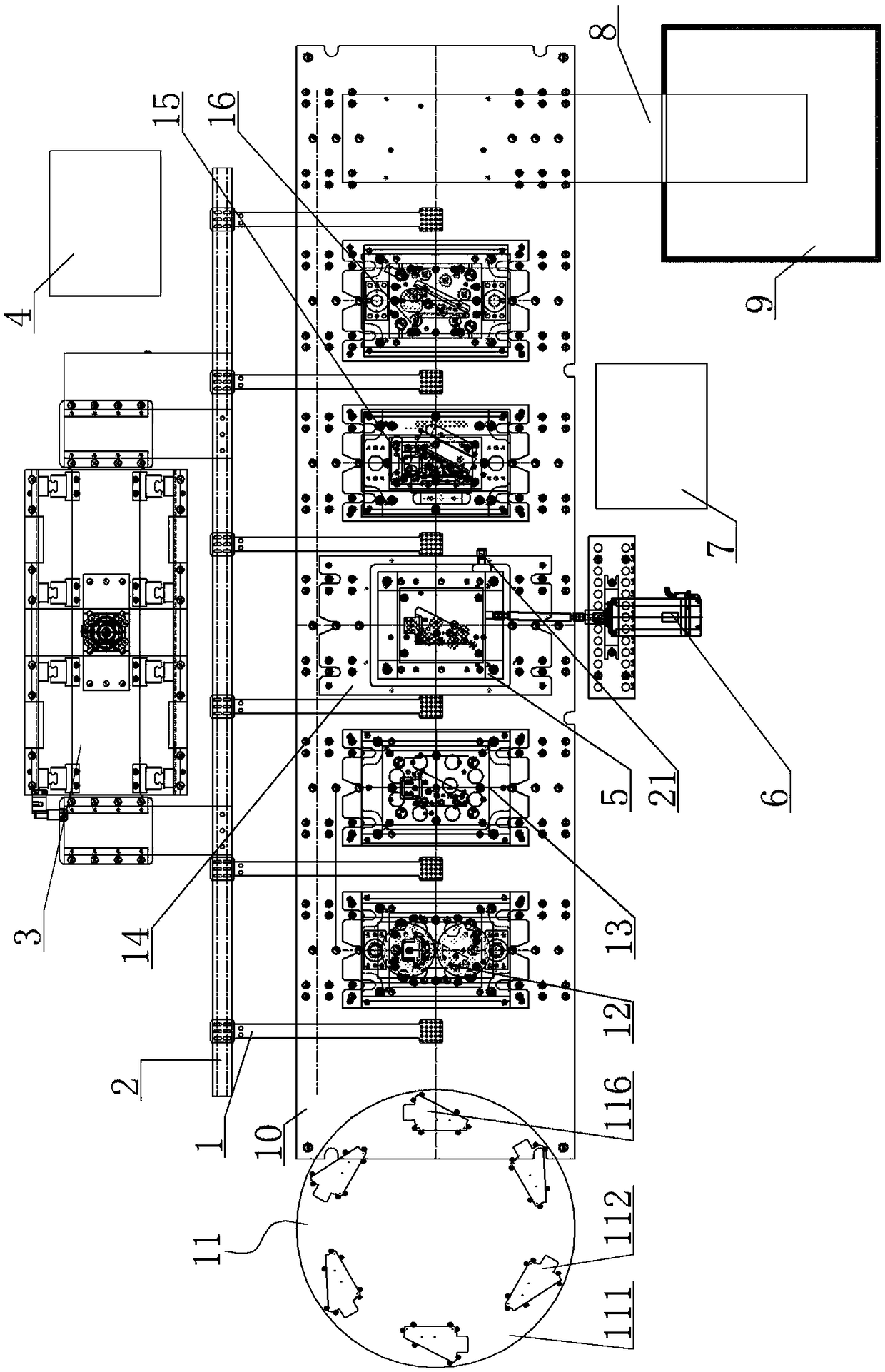 Intramode high-speed precision full-automatic tapping die structure and tapping method thereof