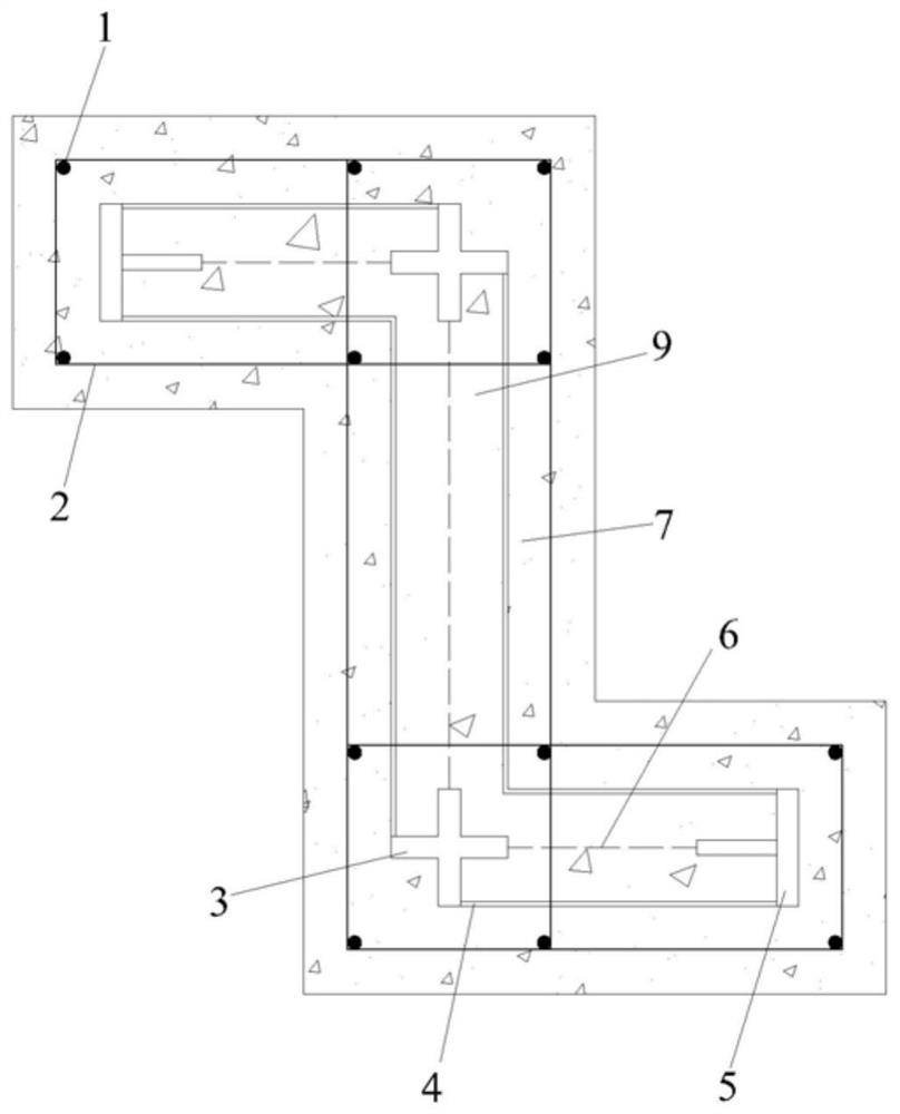 Partially prefabricated truss type steel reinforced concrete Z-shaped column