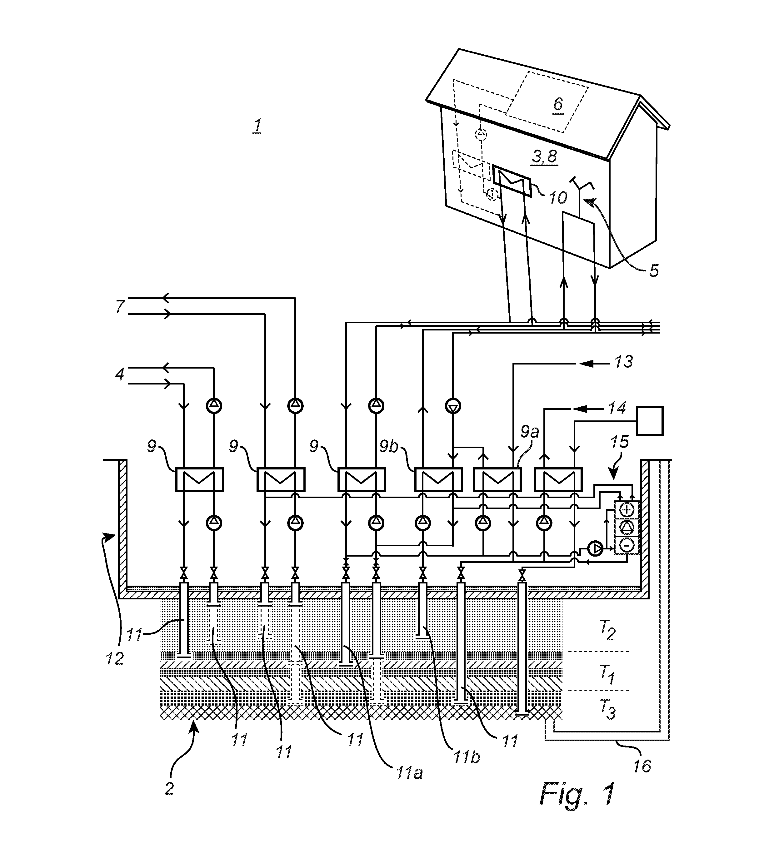 Thermal energy storage system comprising a combined heating and cooling machine and a method for using the thermal energy storage system