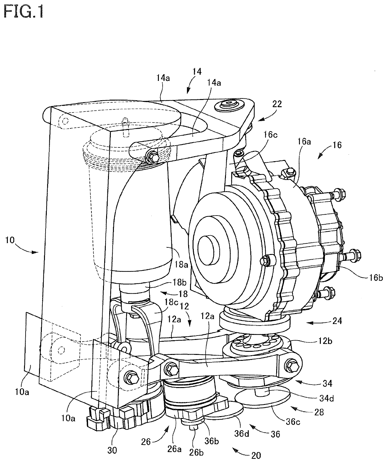 Steering device and vehicle wheel mounting module including the same