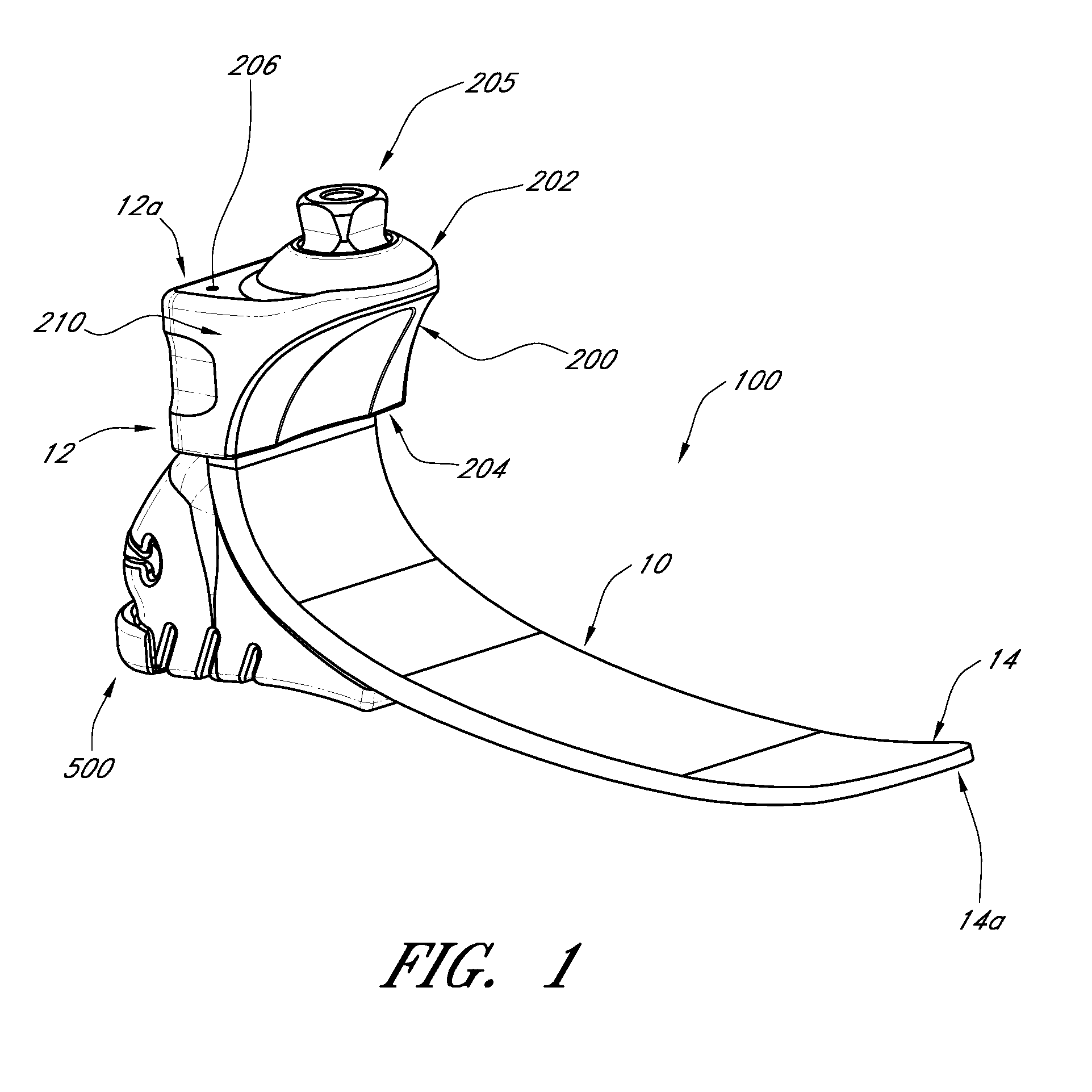 Prosthetic foot with hybrid layup