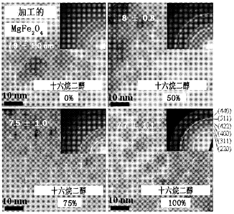 Manufacturing method of superparamagnetic magnesium-doped ferrite nanoparticles and the nanoparticles