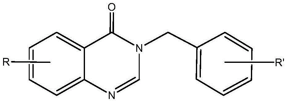 3-benzyl-4-quinazolinone compound and its synthesis method and application