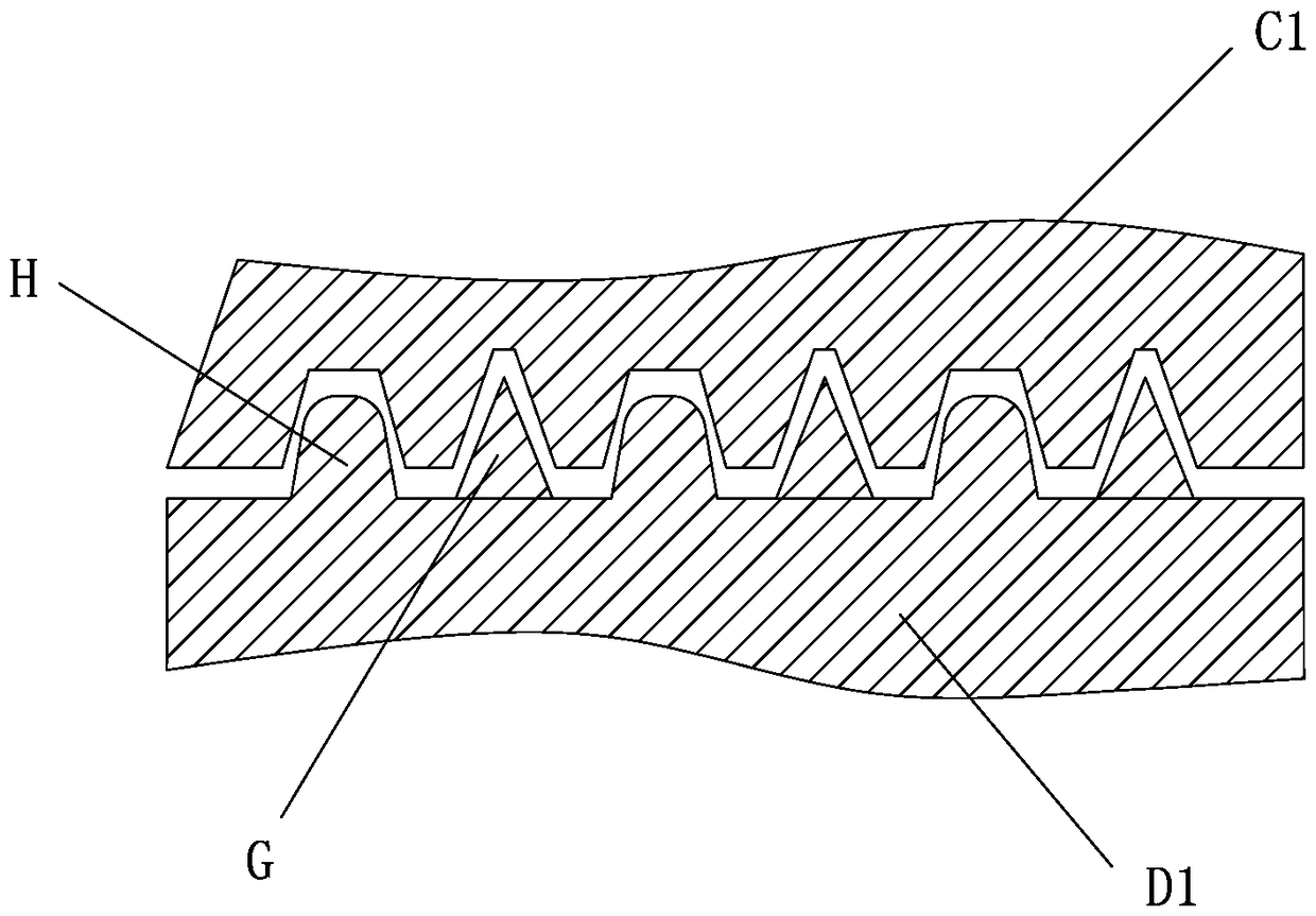 Perforated three-dimensional sheet material with double-side bulges and forming method thereof