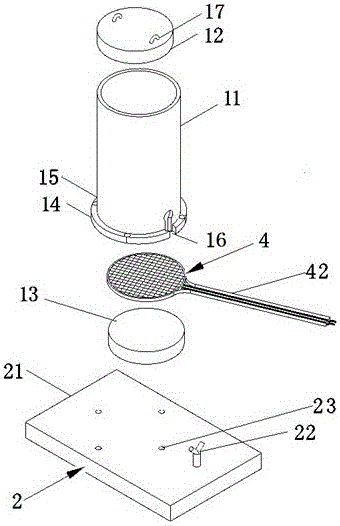 Contact force measurement test apparatus of granular material force chain structure, and application method thereof