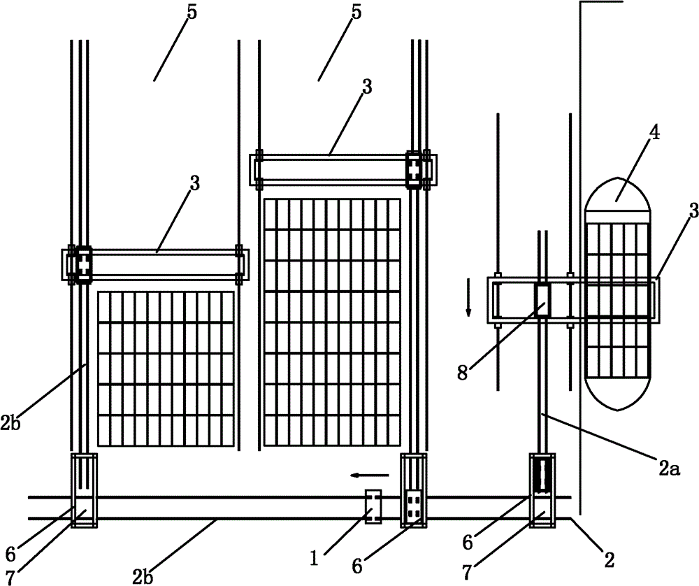 Track transfer system for containers