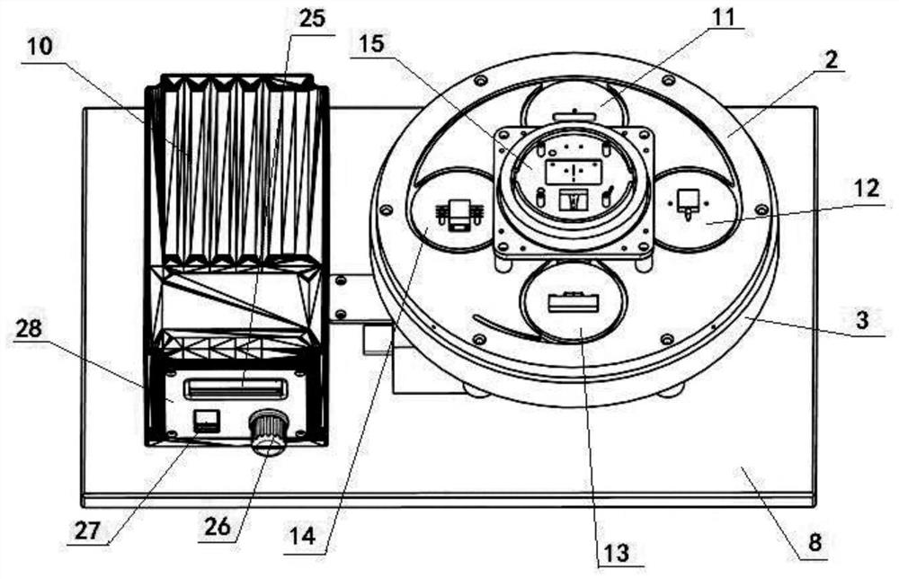 Optical fiber gyroscope experimental device capable of coaxially rotating