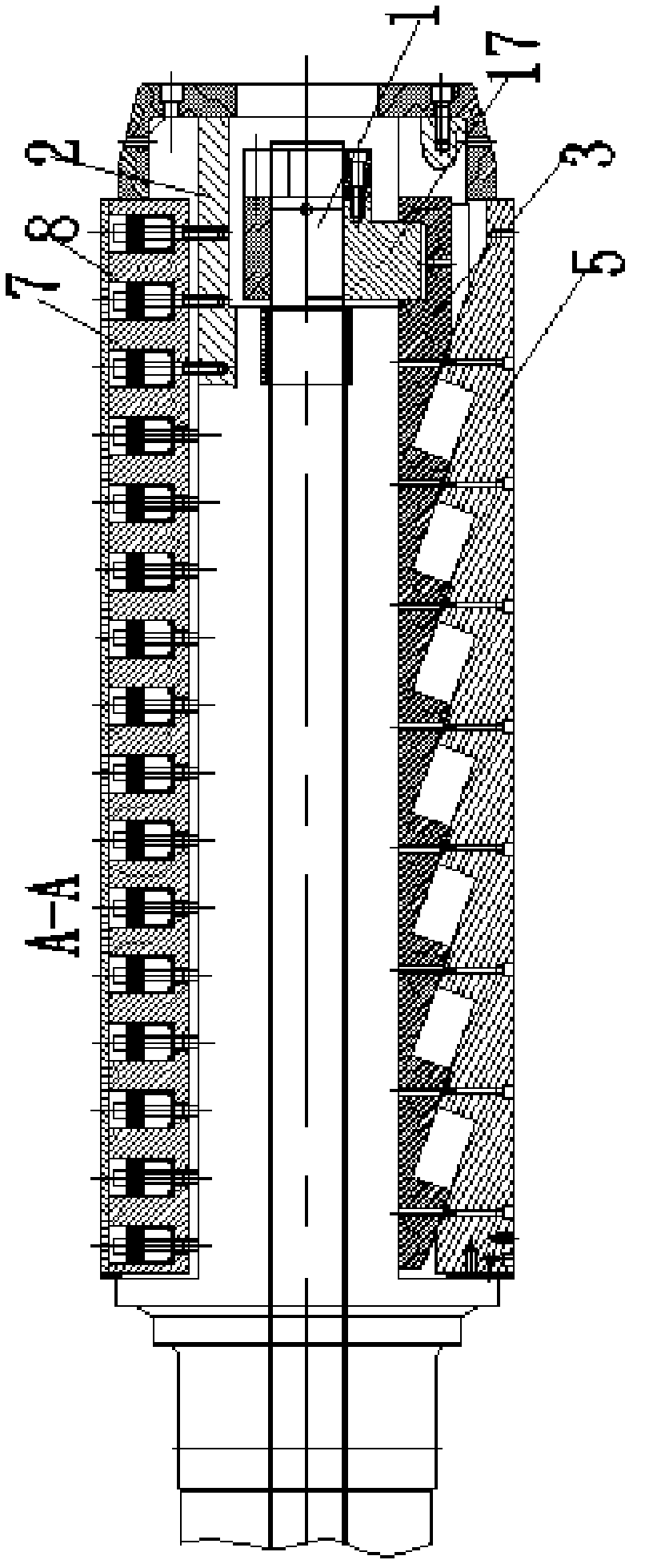 Coiling roller for coiling strip steel