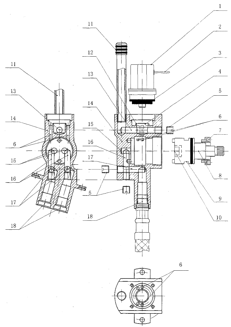 Electromagnetic valve seat and water channel structure free of mixed flow of cold water and hot water