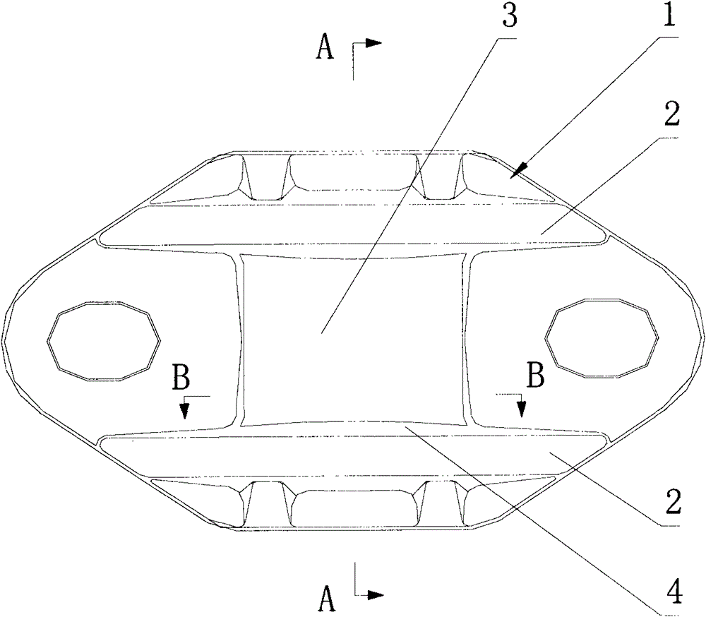 Lower cantilever base for support seat of railway line contact network