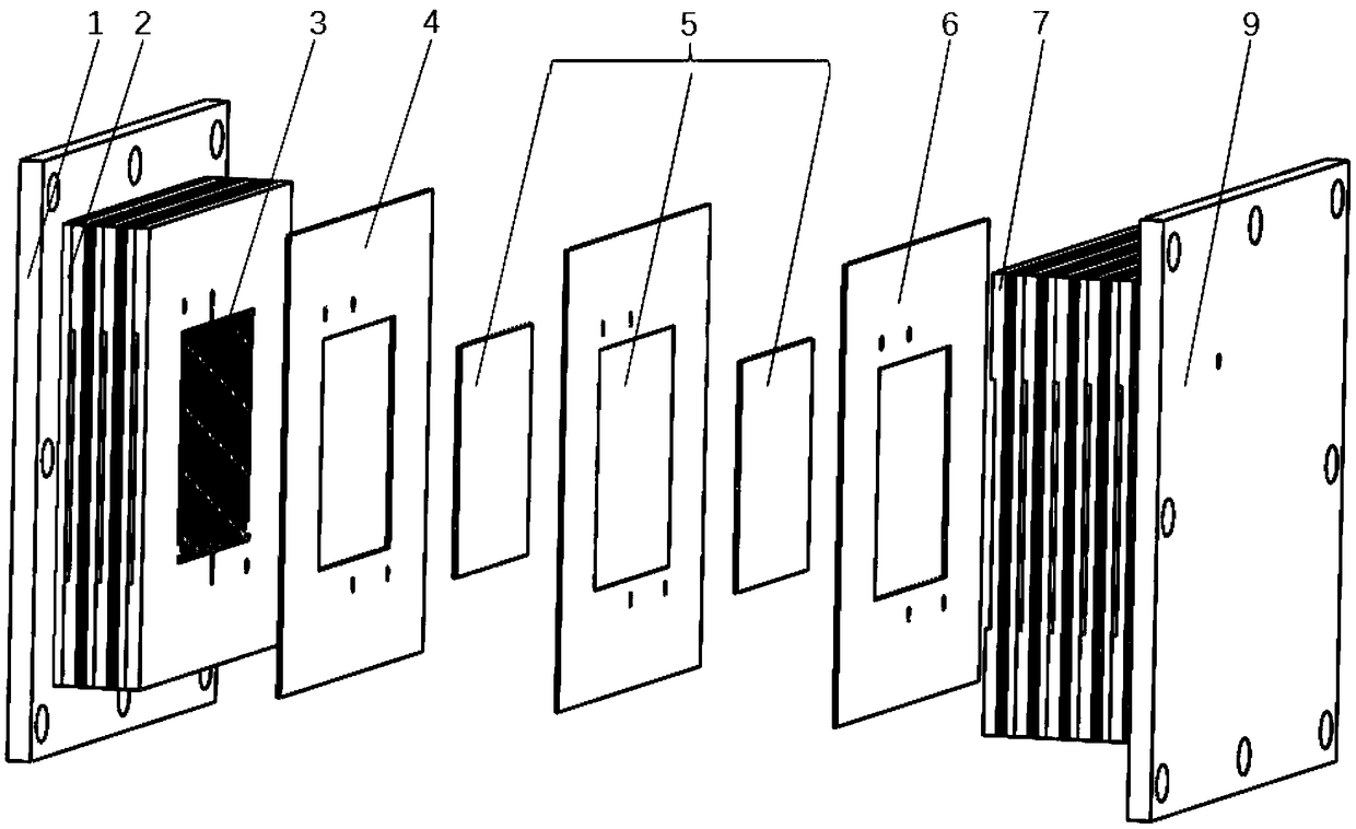 Monocell and proton-exchange membrane fuel cell stack structure of interdigital flow field