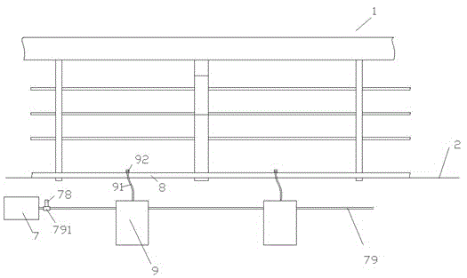 Municipal bridge guardrail cleaning device provided with v-shaped bottom and using method thereof