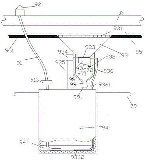 Municipal bridge guardrail cleaning device provided with v-shaped bottom and using method thereof